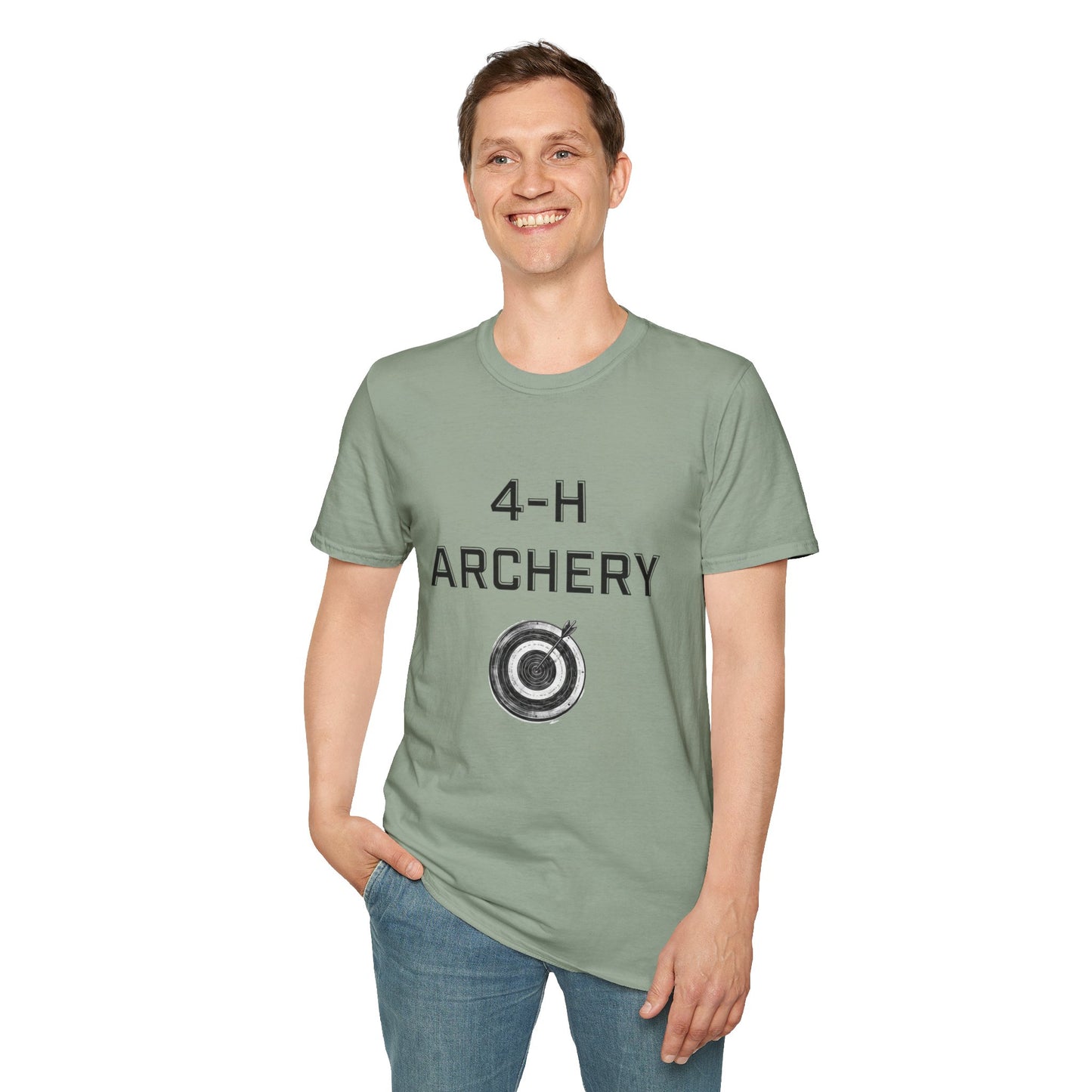 4-H Archery T-Shirt, Unisex Softstyle T-Shirt, For Men, Women, Kids, Archers, Coaches, and 4-H Volunteers