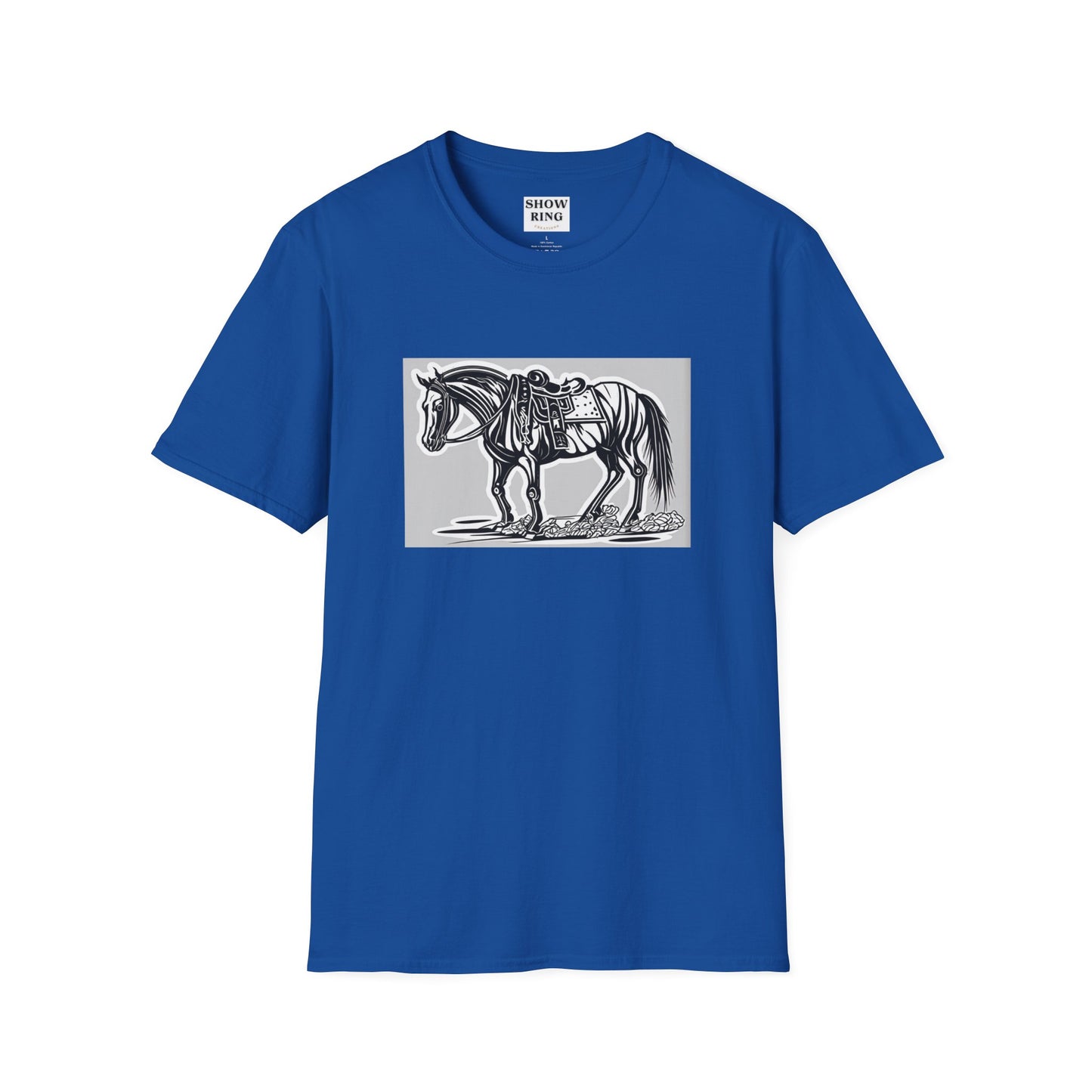 Horse Without Rider for FFA and 4-H Equestrian Teams:  Unisex Softstyle T-Shirt for Men, Women & Kids