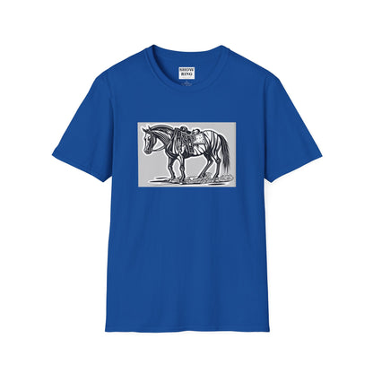 Horse Without Rider for FFA and 4-H Equestrian Teams:  Unisex Softstyle T-Shirt for Men, Women & Kids