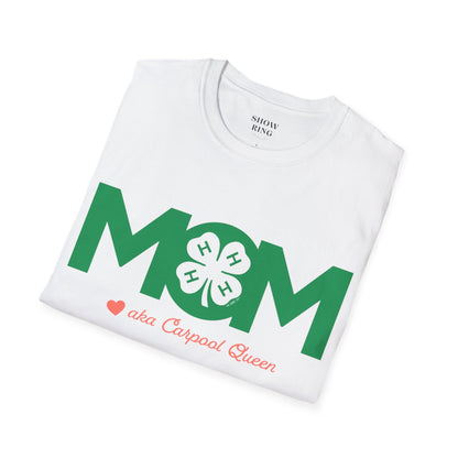 4-H Mom's Shirt with Circle 4-H Logo - Unisex Softstyle T-Shirt for Women