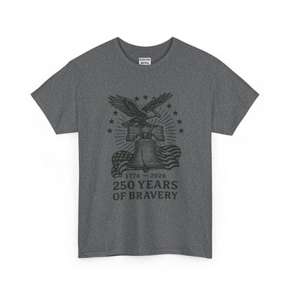 Liberty Bell With Eagle 250 Years of Bravery Tee — 1776–2026 Patriotic Eagle & Flag Shirt