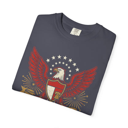 Eagle Crest '250 Years of Freedom'  | Patriotic Eagle USA 1776–2026 Dark Vintage T-Shirt