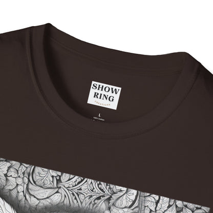 Adult Coloring Shirt Featuring Adorable Pig for 4-H and FFA - Unisex Softstyle T-Shirt for All Ages