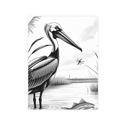 Pelican and Heroes of The Texas Coastal Scene: Elegant Postcard Bundles with Envelopes - Perfect for Personalized Greetings, Thank You Notes, and Art Lovers