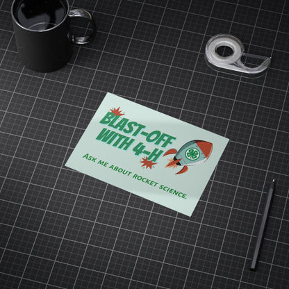 Rocket Science Unframed Prints, Educational Decor, 4-H Artwork, Science Classroom Art, STEM Gifts