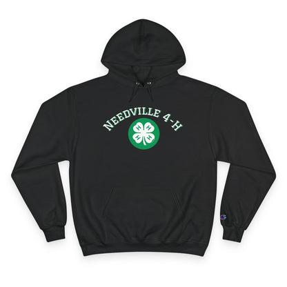 Needville 4-H Clover Champion Hoodie | White, Green 4-H Club Logo