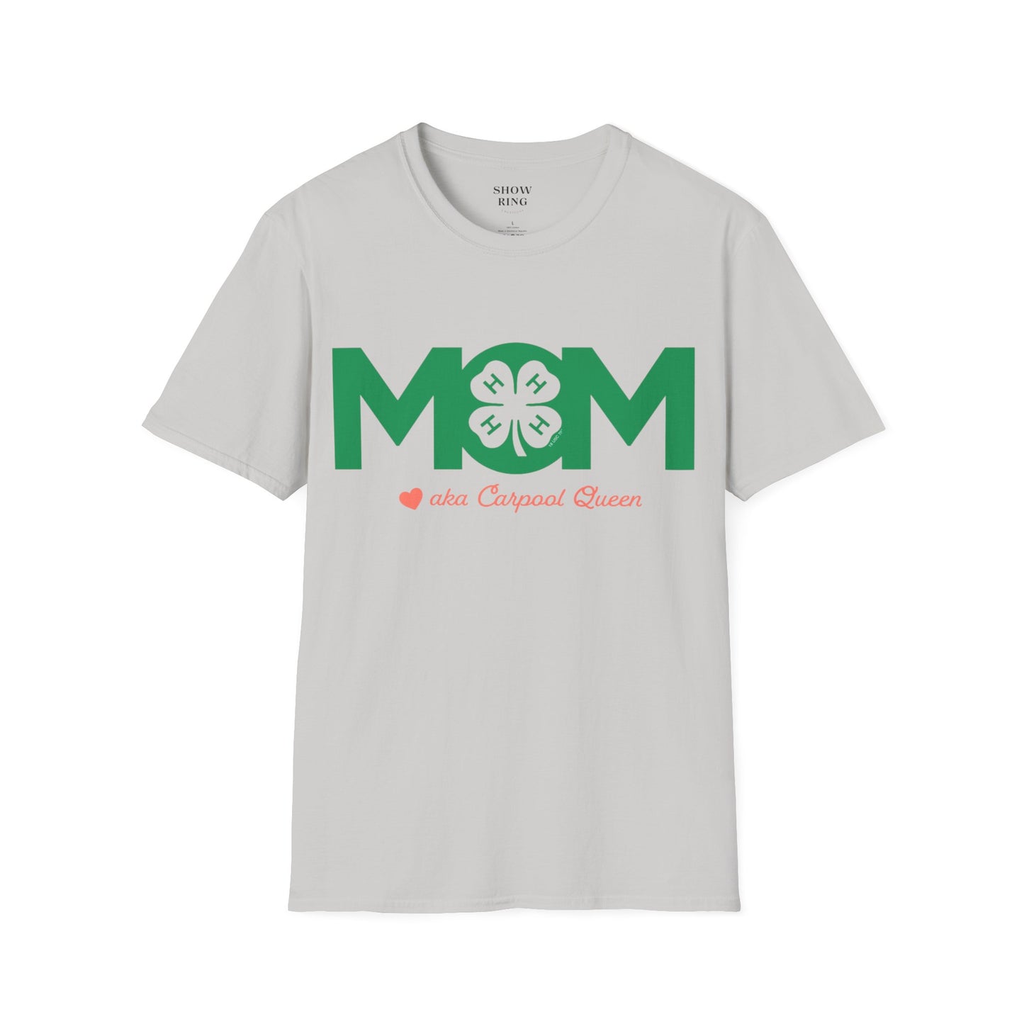 4-H Mom's Shirt with Circle 4-H Logo - Unisex Softstyle T-Shirt for Women