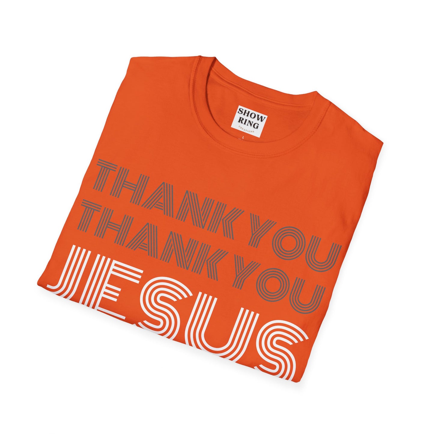 Thank You Jesus Christian Tee - Unisex Softstyle T-Shirt for Men, Women & Children