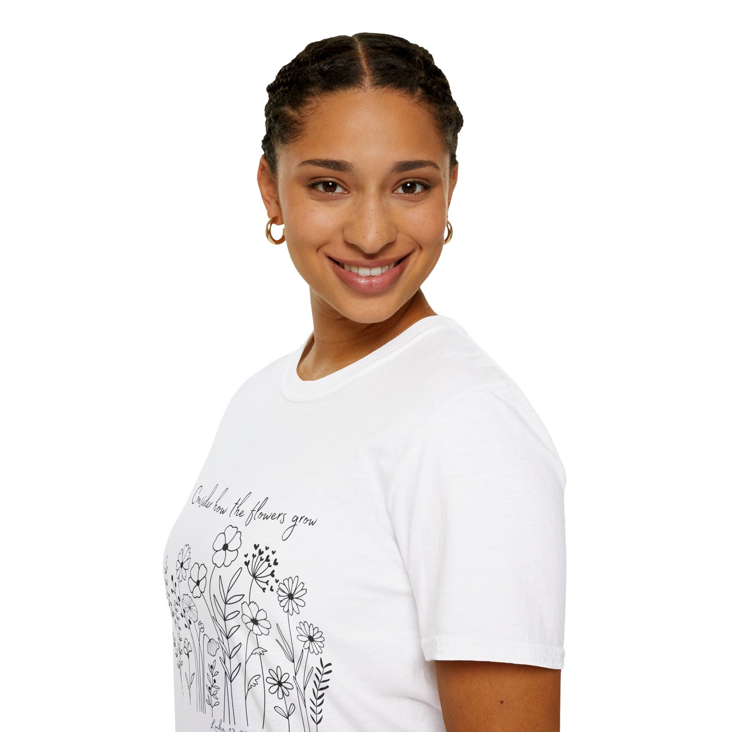 Floral Inspirational T-Shirt, Unisex Shirt, Casual Wear, Gift for Nature Lovers, Spring Fashion, Everyday Comfort Bible Verse Scripture Tee