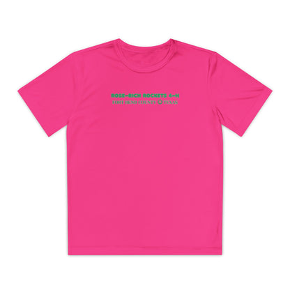 Youth Shirt, Rose-Rich 4-H Rocketry Club, Moisture Wicking, Safety Colors Available