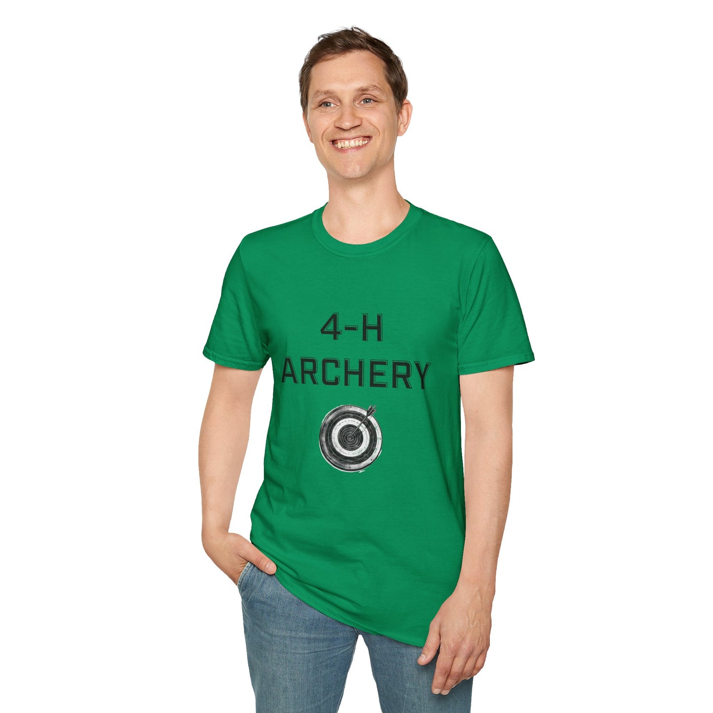 4-H Archery T-Shirt, Unisex Softstyle T-Shirt, For Men, Women, Kids, Archers, Coaches, and 4-H Volunteers