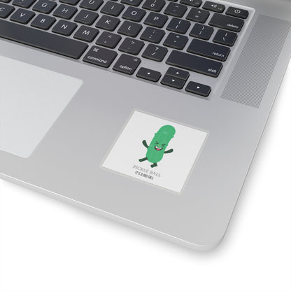 Kiss-Cut Sticker, Pickle Ball, It's A Big Dill, 2" Square, 1mm Thick