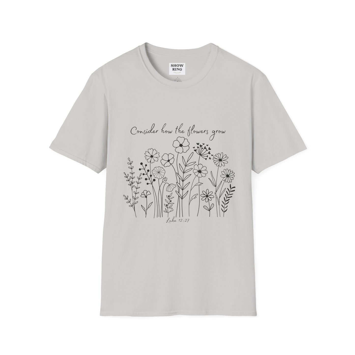 Floral Inspirational T-Shirt, Unisex Shirt, Casual Wear, Gift for Nature Lovers, Spring Fashion, Everyday Comfort Bible Verse Scripture Tee