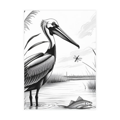 Pelican and Heroes of The Texas Coastal Scene: Elegant Postcard Bundles with Envelopes - Perfect for Personalized Greetings, Thank You Notes, and Art Lovers