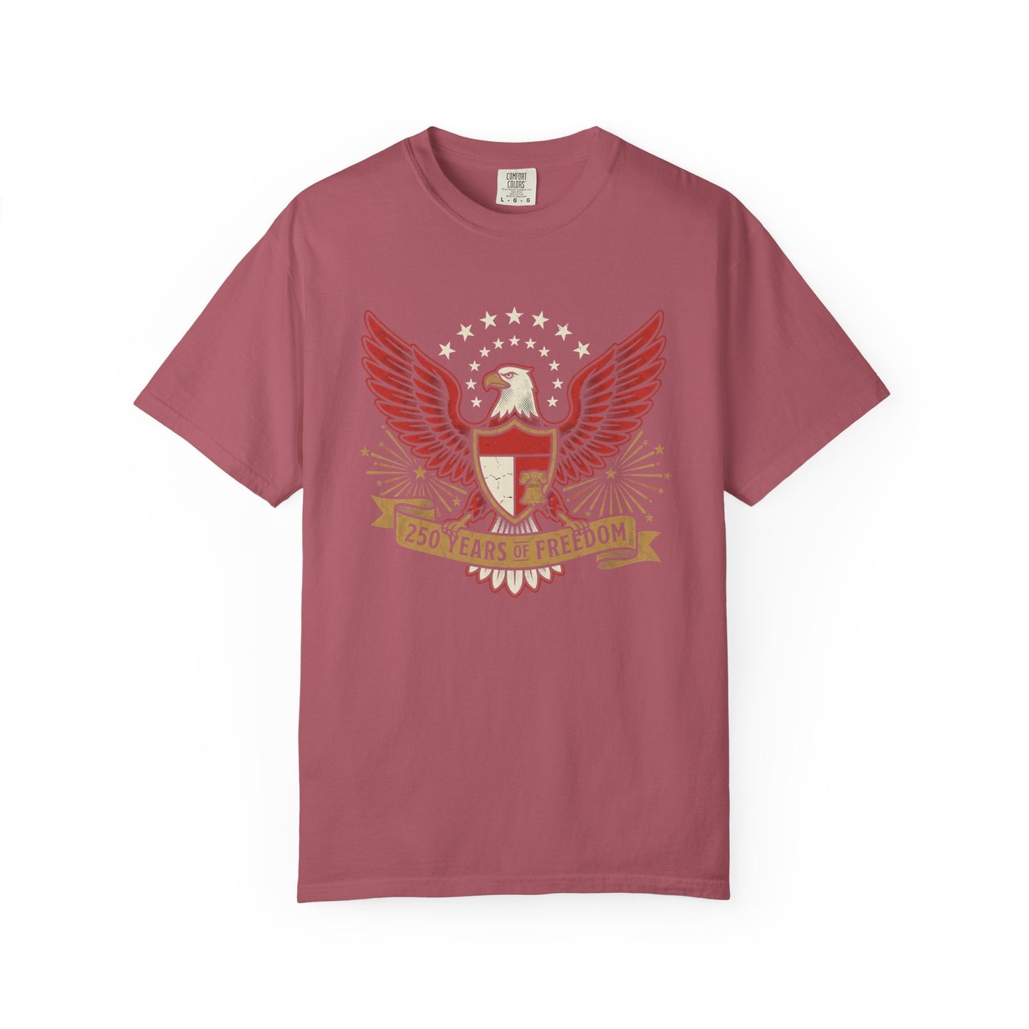Eagle Crest '250 Years of Freedom'  | Patriotic Eagle USA 1776–2026 Dark Vintage T-Shirt