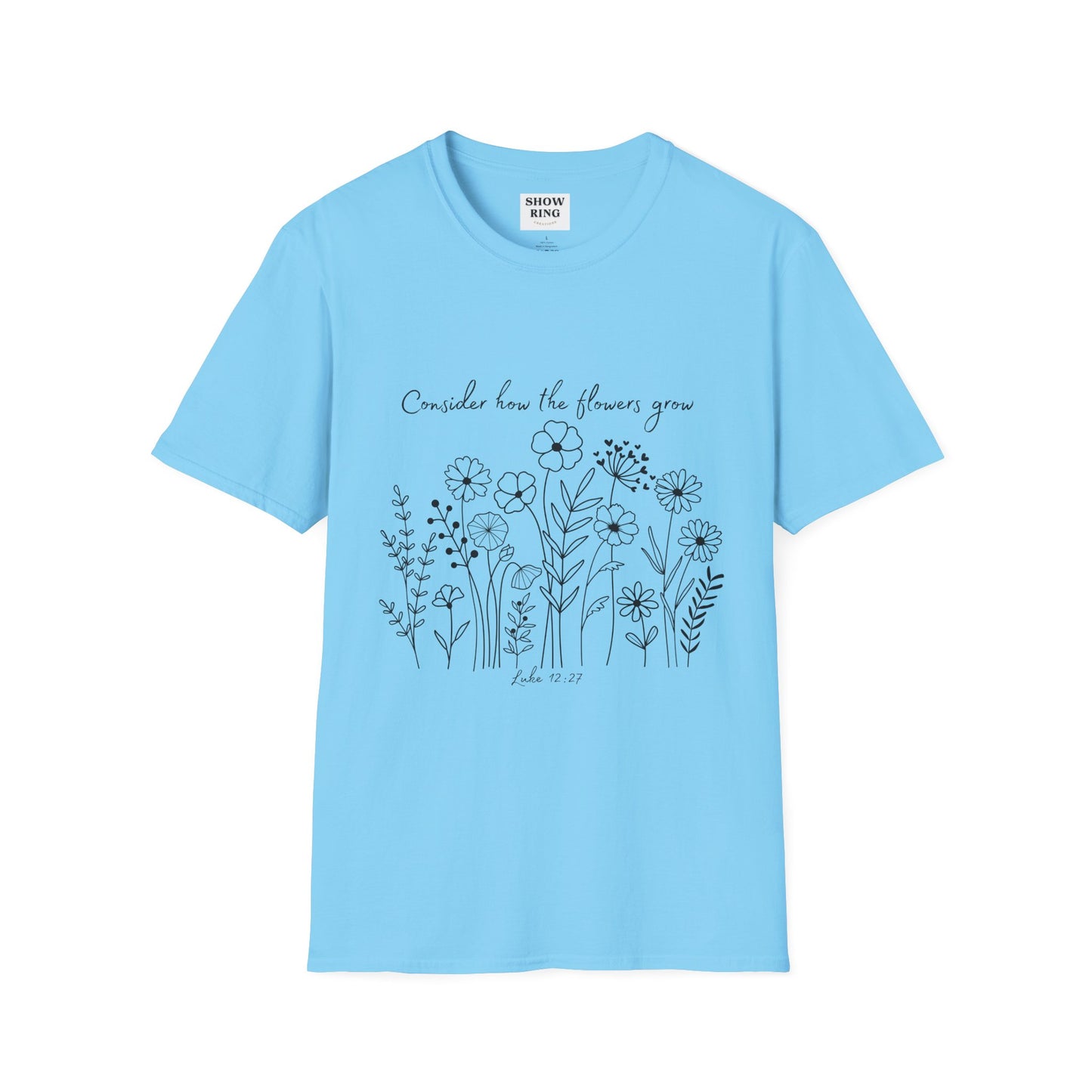 Floral Inspirational T-Shirt, Unisex Shirt, Casual Wear, Gift for Nature Lovers, Spring Fashion, Everyday Comfort Bible Verse Scripture Tee
