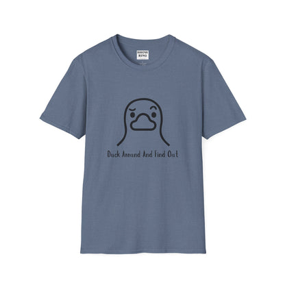 Quirky Graphic Tee with Duck Design, Fun Casual Shirt, Perfect for Gifting, Relaxed Everyday Wear, Nature Lover's Apparel, Duck Around And Find Out