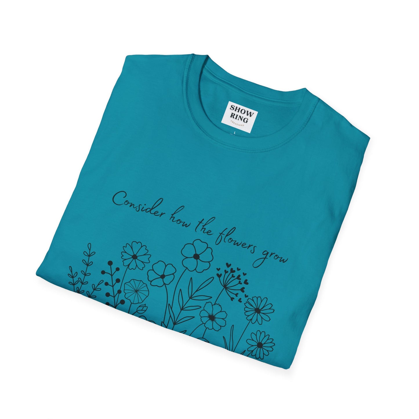 Floral Inspirational T-Shirt, Unisex Shirt, Casual Wear, Gift for Nature Lovers, Spring Fashion, Everyday Comfort Bible Verse Scripture Tee