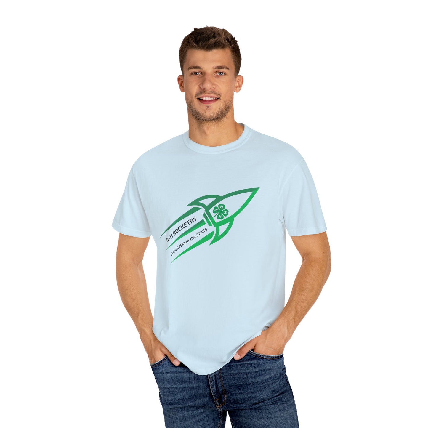 Adult, Rocket-Themed Unisex T-Shirt | From Stem to the Stars, 4-H Rocketry Shirt