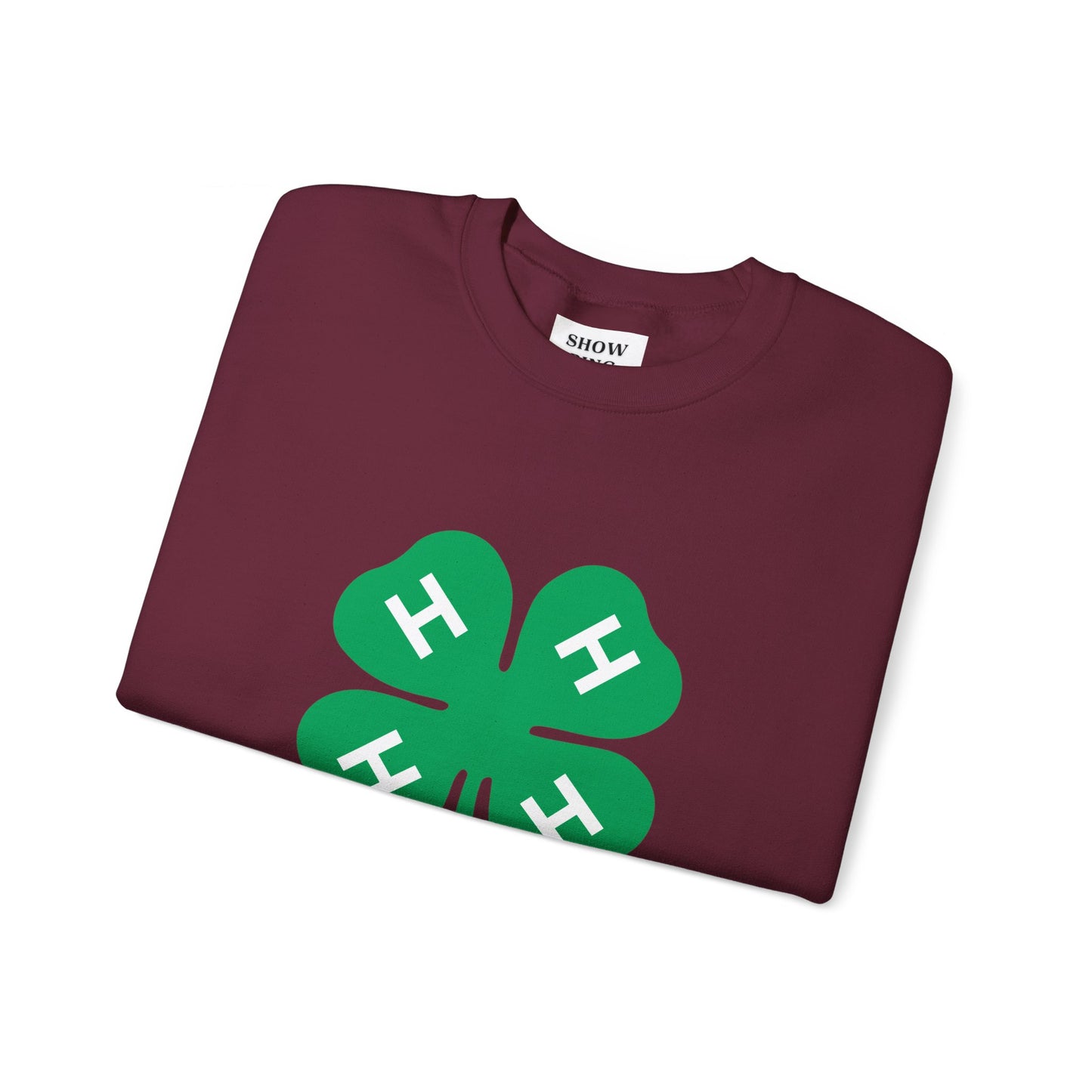 Long-sleeve 4-H Logo Unisex Heavy Blend™ Crewneck Sweatshirt For Men, Women & Youth