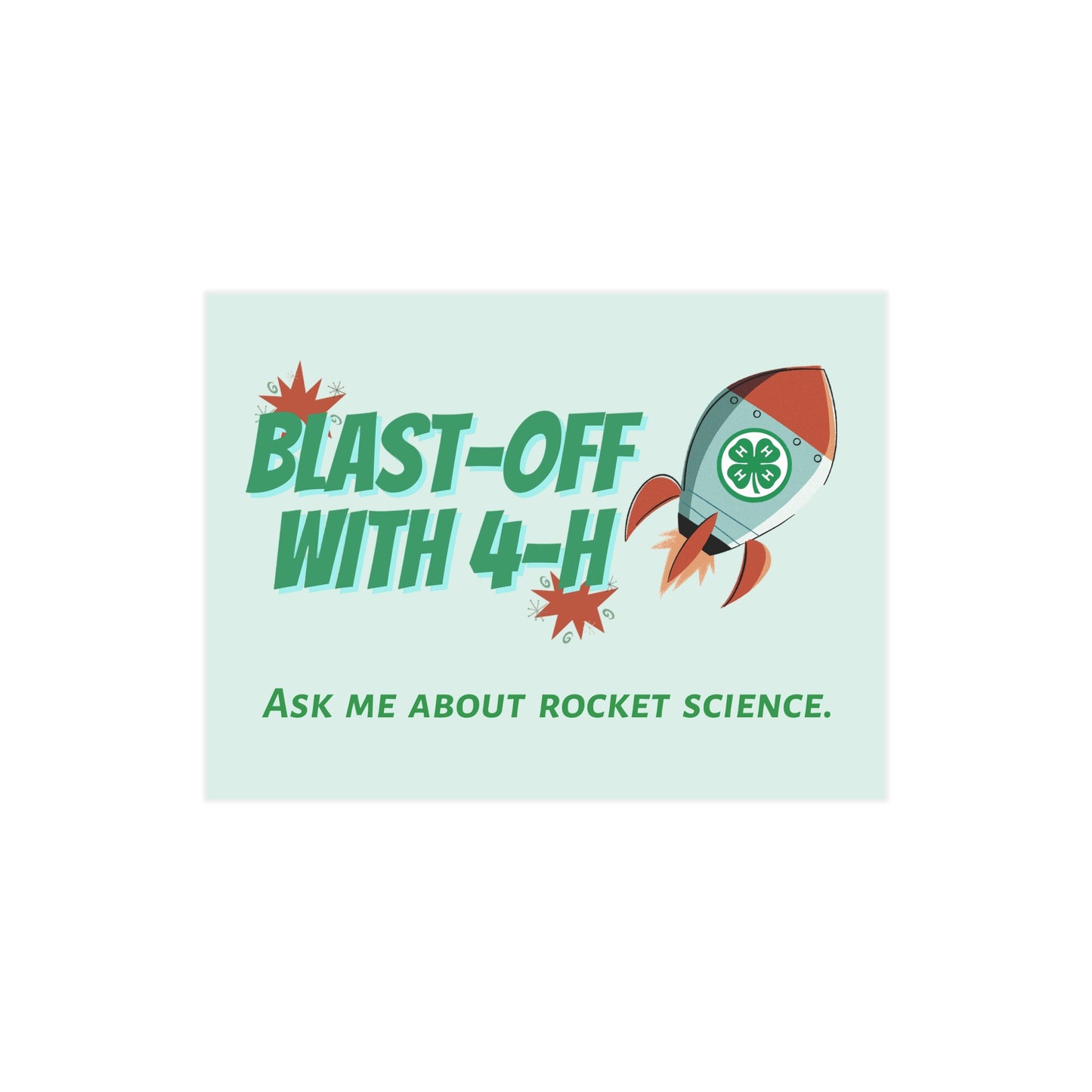 Rocket Science Unframed Prints, Educational Decor, 4-H Artwork, Science Classroom Art, STEM Gifts