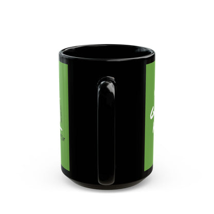 4-H Grows Here Black Mug With Green Overlay, 4-H Logo, and Make The Best Better Rainbow (11oz, 15oz)