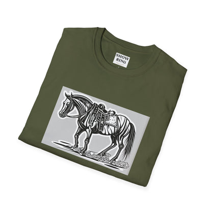 Horse Without Rider for FFA and 4-H Equestrian Teams:  Unisex Softstyle T-Shirt for Men, Women & Kids