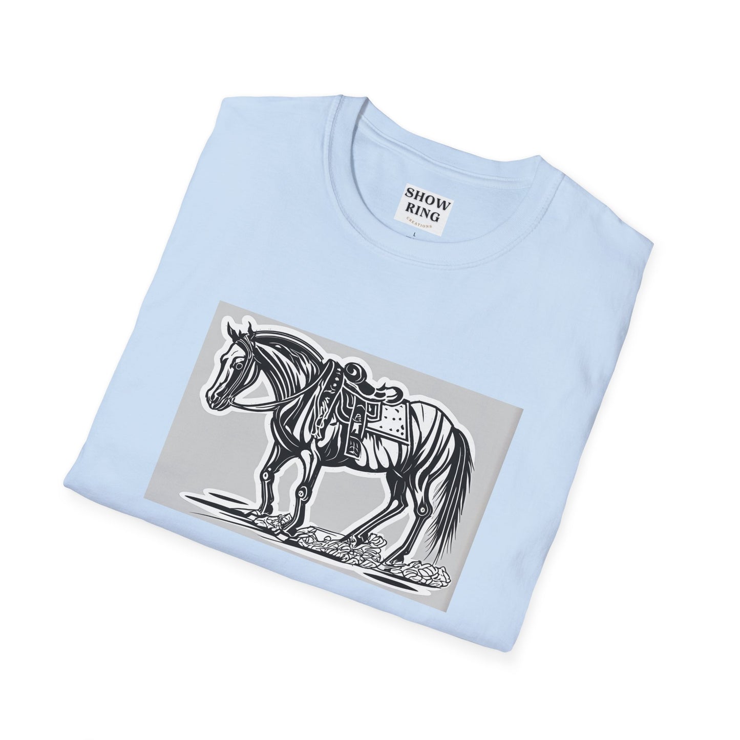 Horse Without Rider for FFA and 4-H Equestrian Teams:  Unisex Softstyle T-Shirt for Men, Women & Kids
