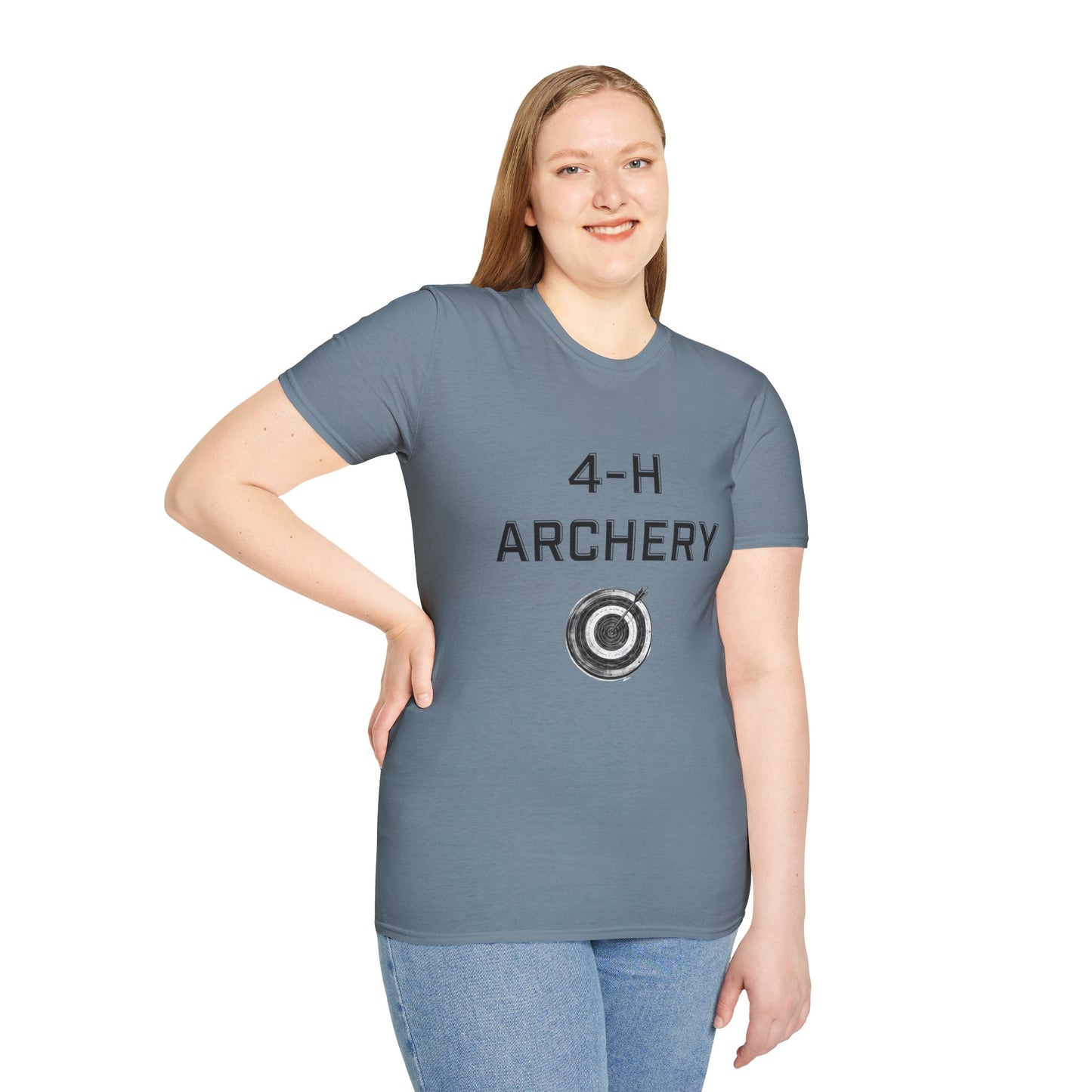 4-H Archery T-Shirt, Unisex Softstyle T-Shirt, For Men, Women, Kids, Archers, Coaches, and 4-H Volunteers