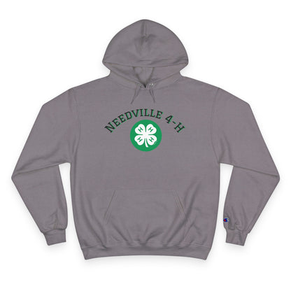 Needville 4-H Clover Champion Hoodie | White, Green 4-H Club Logo