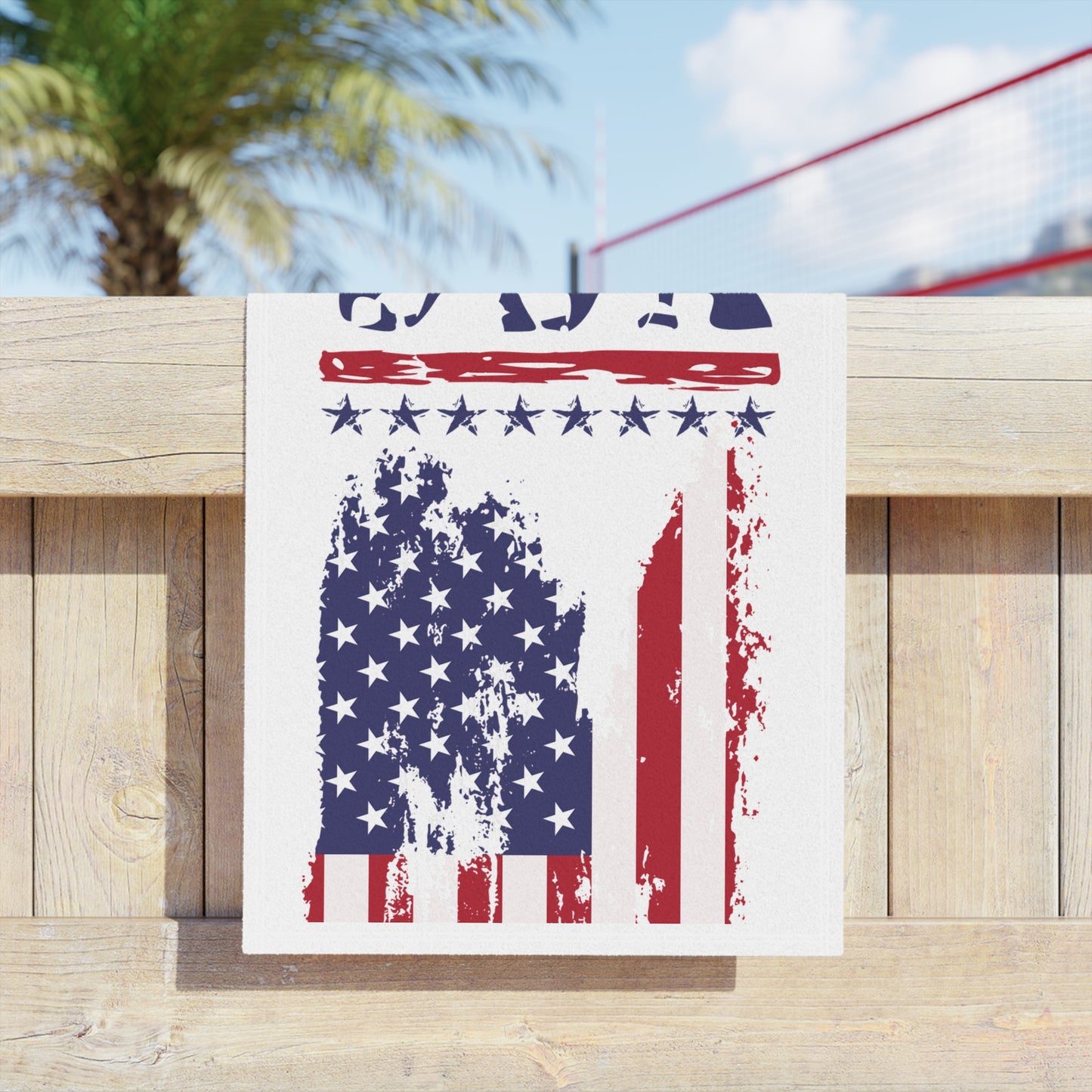Patriotic USA Hand Towels, 18" x 27", Golf and Summer Accessories, Poolside Towels, Gift for Independence Day, Travel Towels, American Flag Design