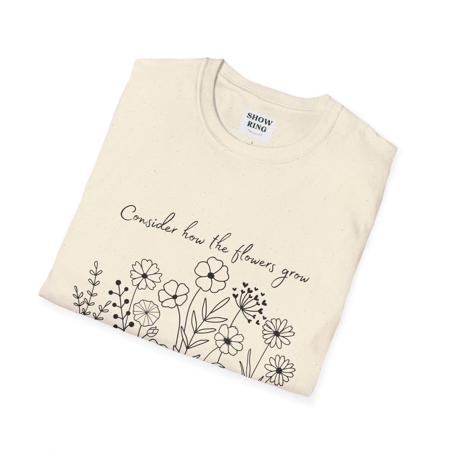 Floral Inspirational T-Shirt, Unisex Shirt, Casual Wear, Gift for Nature Lovers, Spring Fashion, Everyday Comfort Bible Verse Scripture Tee