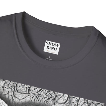 Adult Coloring Shirt Featuring Adorable Pig for 4-H and FFA - Unisex Softstyle T-Shirt for All Ages