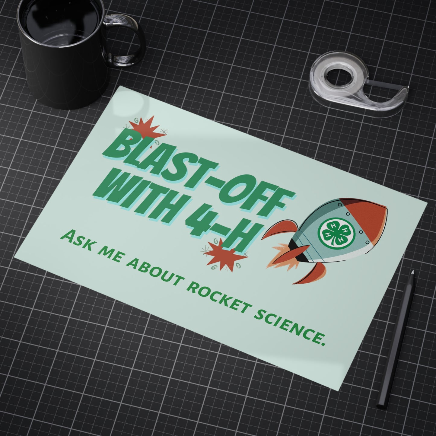 Rocket Science Unframed Prints, Educational Decor, 4-H Artwork, Science Classroom Art, STEM Gifts