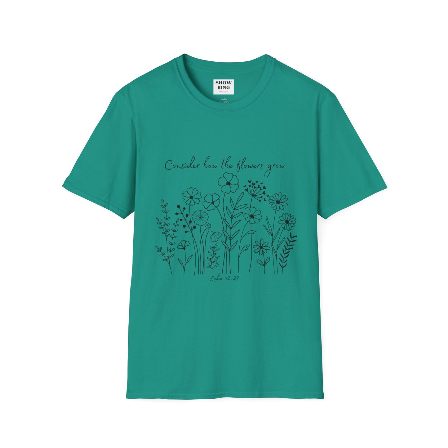 Floral Inspirational T-Shirt, Unisex Shirt, Casual Wear, Gift for Nature Lovers, Spring Fashion, Everyday Comfort Bible Verse Scripture Tee