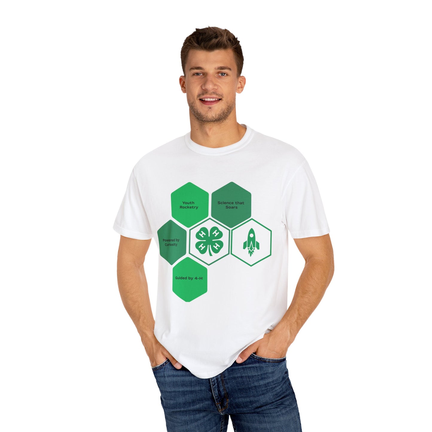 Adult 4-H Rocketry T-Shirt, Powered by Curiosity, Guided by 4-H