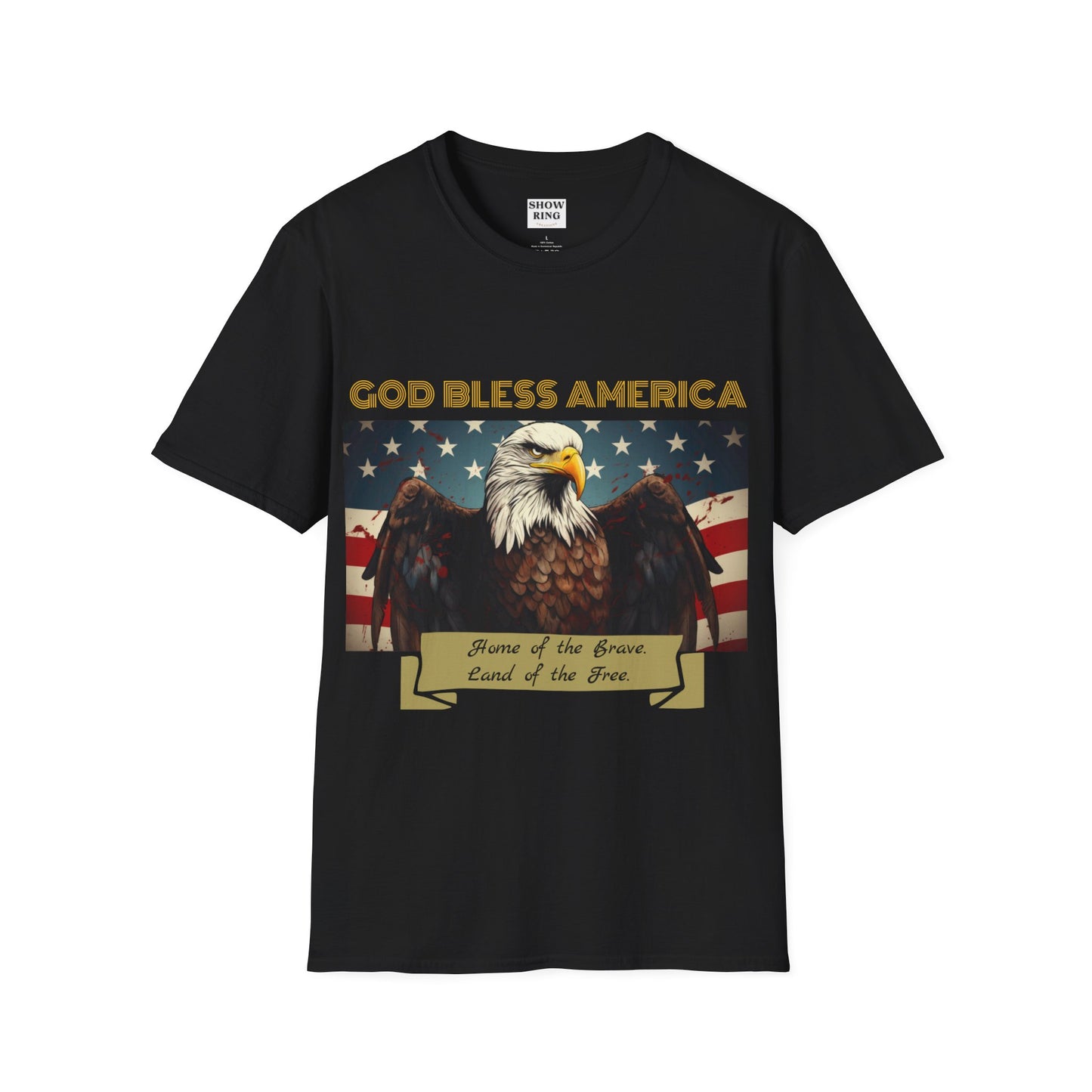 Motorcycle Eagle God Bless America Unisex Soft style T-Shirt for Men and Women