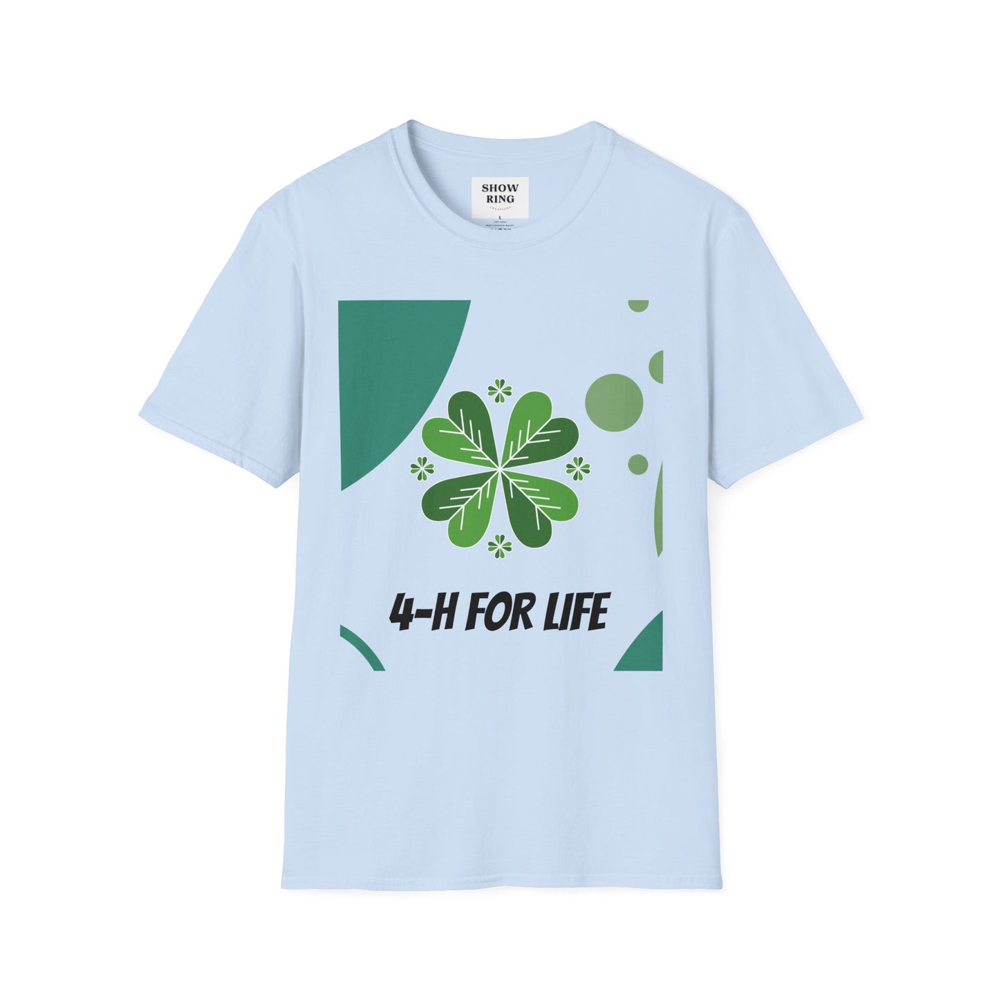 4-H For Life Fun Geometric Shapes: Unisex Softstyle T-Shirt for Men, Women, Youth