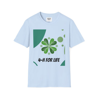 4-H For Life Fun Geometric Shapes: Unisex Softstyle T-Shirt for Men, Women, Youth