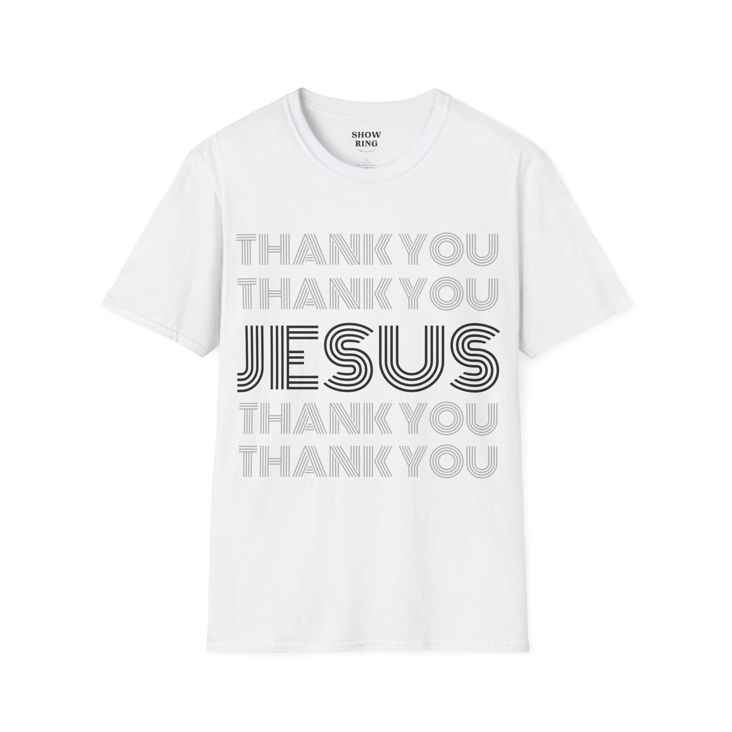 Thank You Jesus Christian Tee - Unisex Softstyle T-Shirt for Men, Women & Children