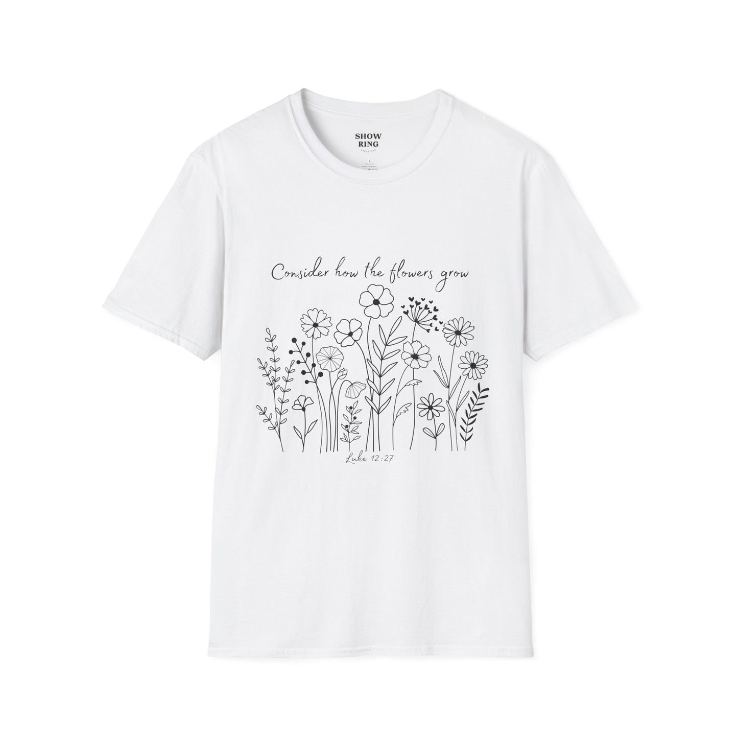 Floral Inspirational T-Shirt, Unisex Shirt, Casual Wear, Gift for Nature Lovers, Spring Fashion, Everyday Comfort Bible Verse Scripture Tee