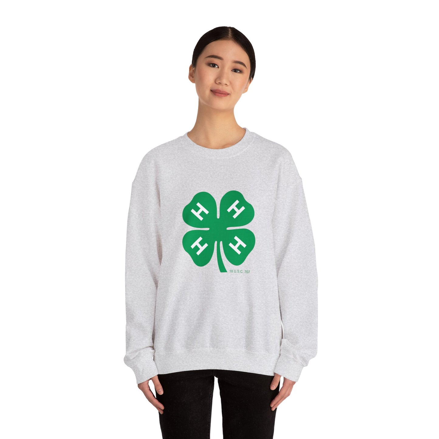 Long-sleeve 4-H Logo Unisex Heavy Blend™ Crewneck Sweatshirt For Men, Women & Youth