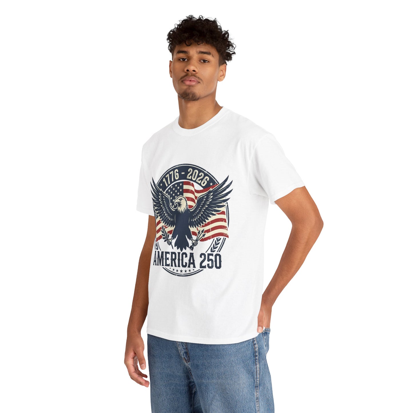 America 250 Vintage Eagle T-Shirt | 1776–2026 Patriotic 4th of July Shirt | USA 250th Anniversary Graphic Tee