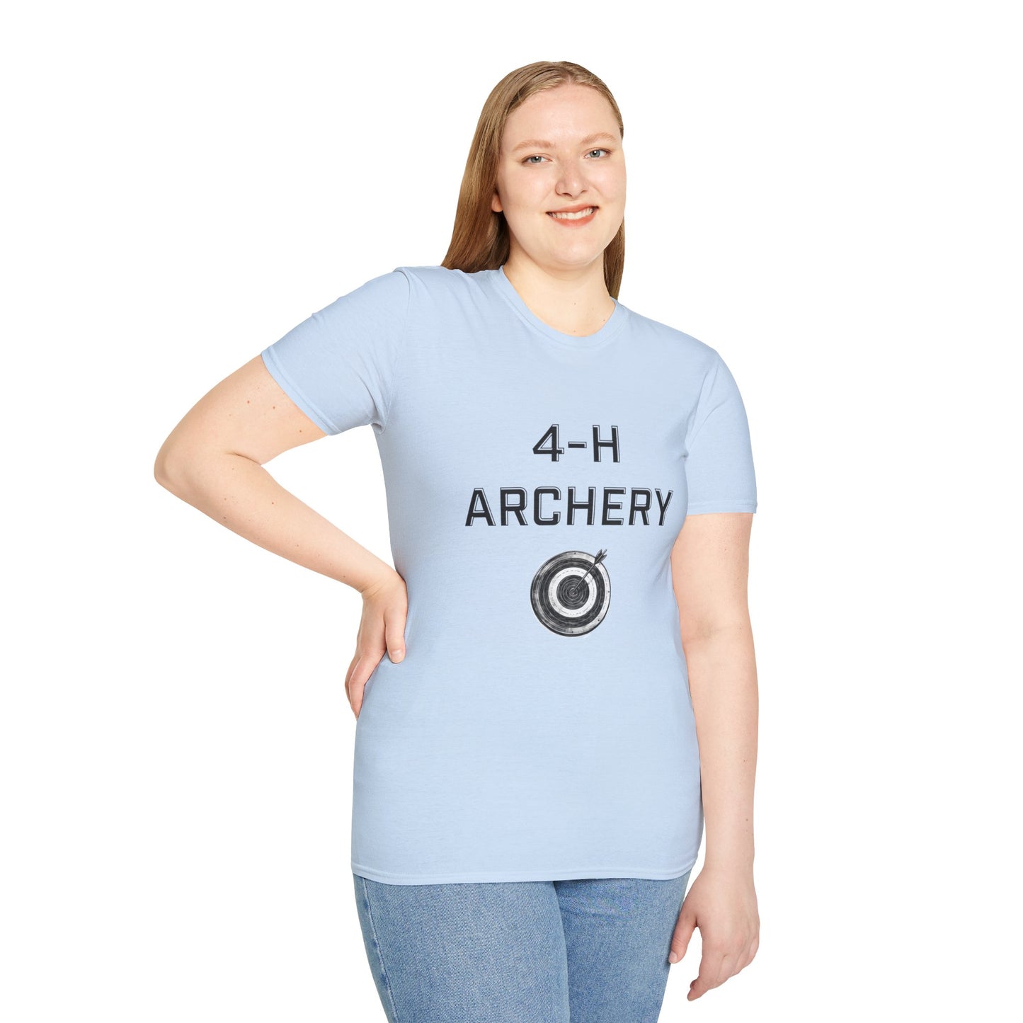 4-H Archery T-Shirt, Unisex Softstyle T-Shirt, For Men, Women, Kids, Archers, Coaches, and 4-H Volunteers