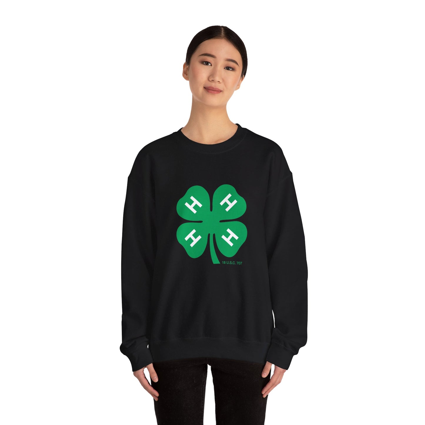 Long-sleeve 4-H Logo Unisex Heavy Blend™ Crewneck Sweatshirt For Men, Women & Youth