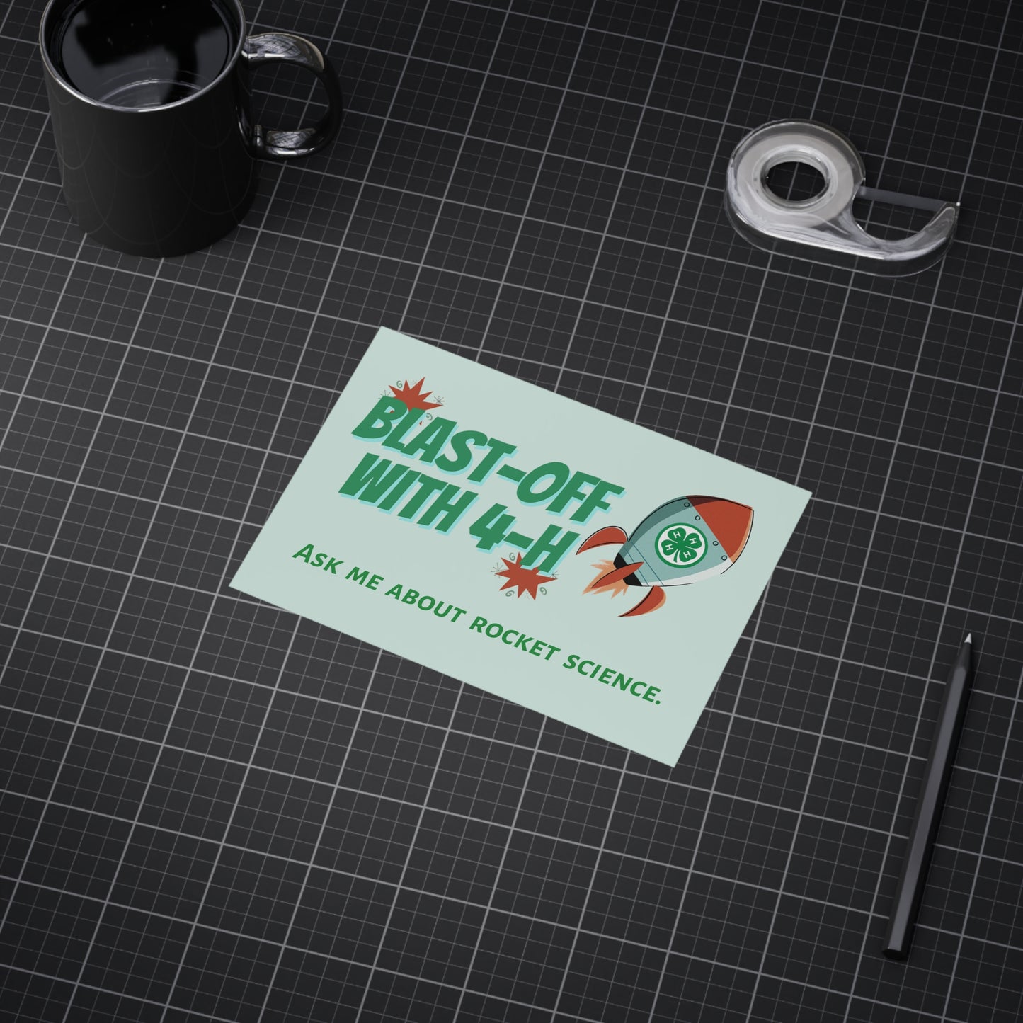 Rocket Science Unframed Prints, Educational Decor, 4-H Artwork, Science Classroom Art, STEM Gifts