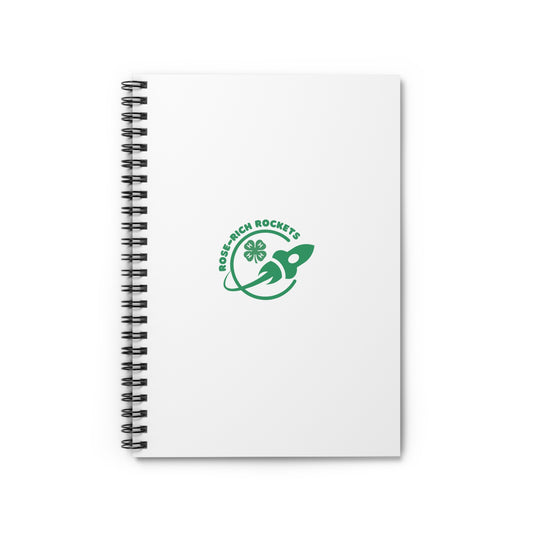 Rose-Rich 4-H Rocketry Club, Rocket-Themed Spiral Notebook for Students, Ideal for Gift, Journaling, School Supplies, Back to School, Creative Projects