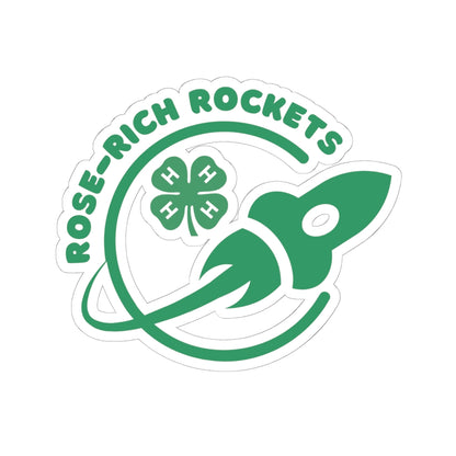 Rose-Rich 4-H Rocketry Club Stickers, Fun Laptop Decals, Outdoor Stickers, Party Favors, Eco-Friendly Stationery
