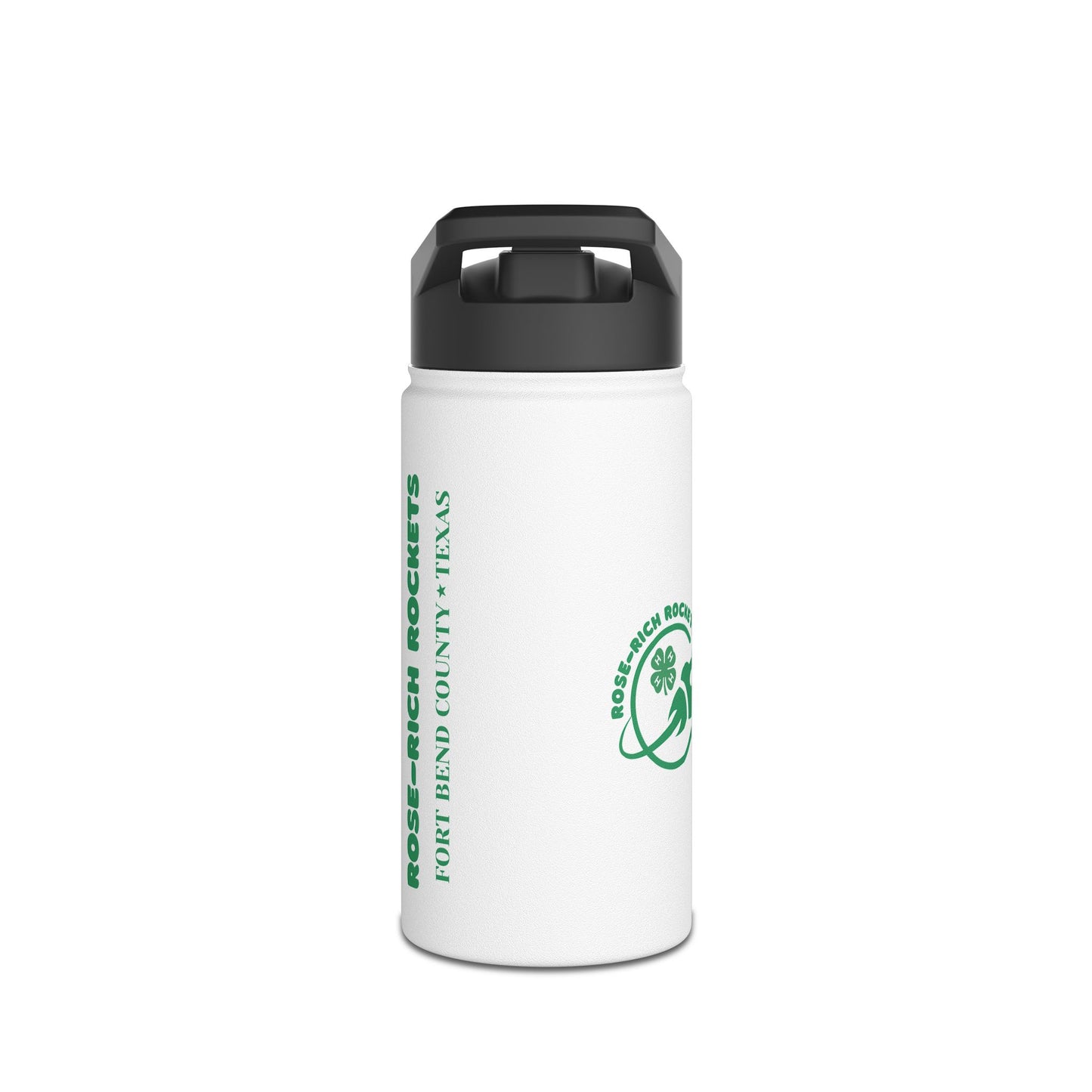 12oz Custom Stainless Steel Water Bottle For Rose-Rich 4-H Rocketry Club - Eco-Friendly Hydration, Personalized Gift, Sports Bottle