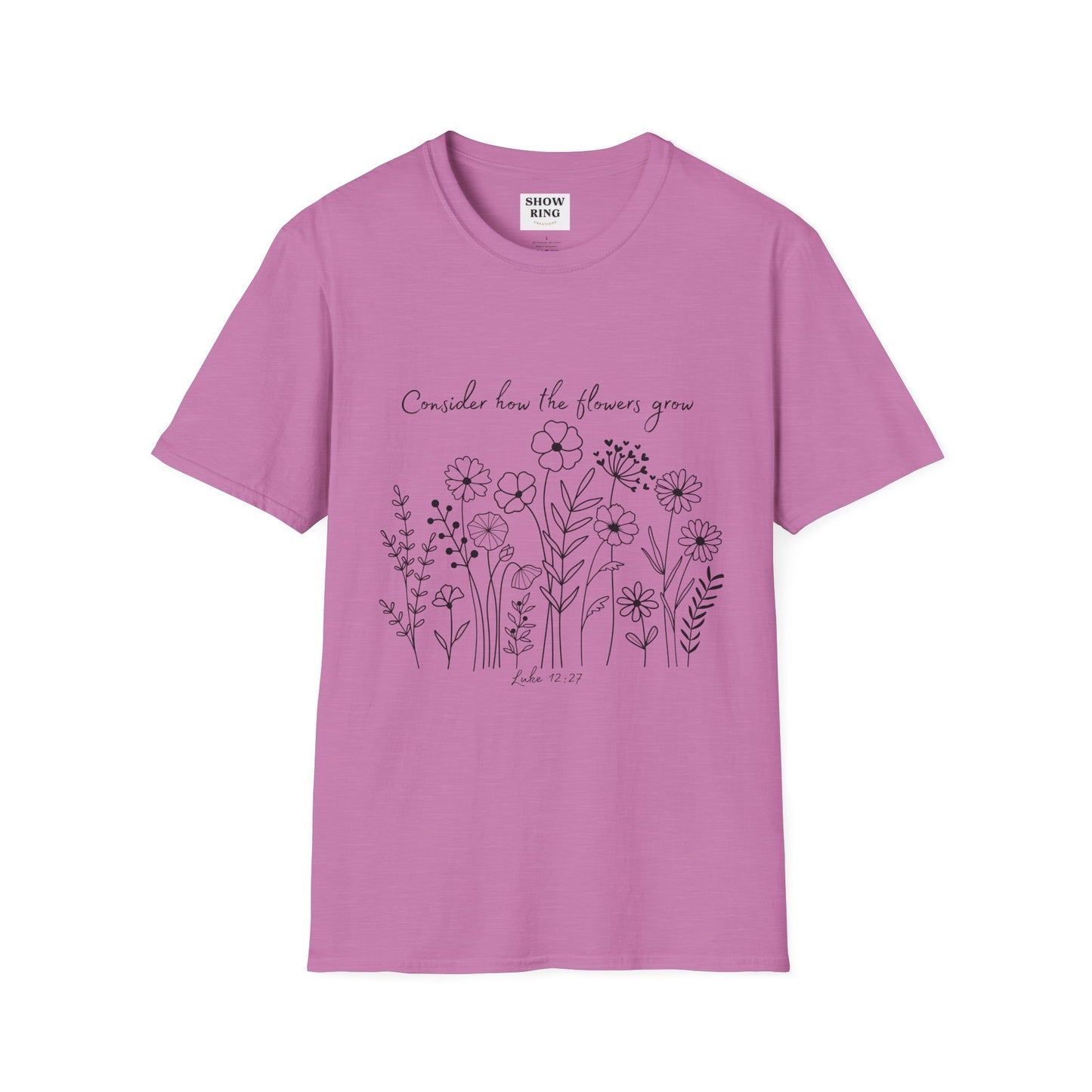 Floral Inspirational T-Shirt, Unisex Shirt, Casual Wear, Gift for Nature Lovers, Spring Fashion, Everyday Comfort Bible Verse Scripture Tee